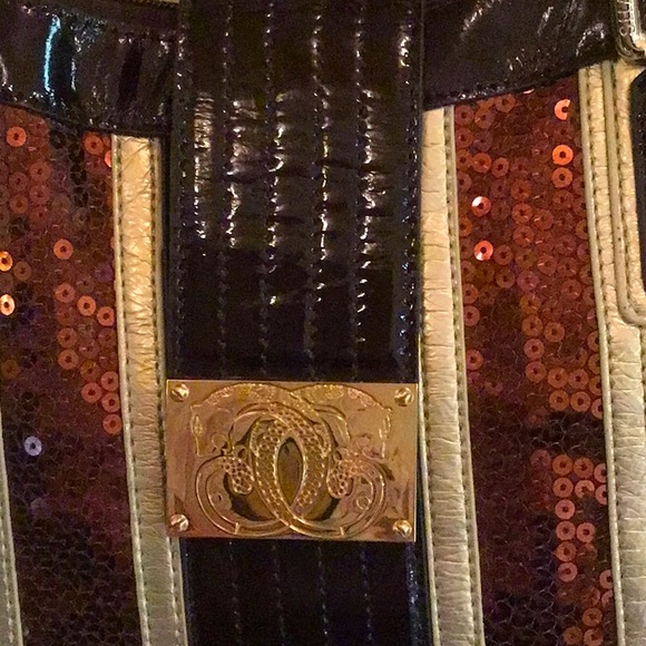 NWOT Sharif 1827 Leather Sequined Handbag - Picture 2 of 9